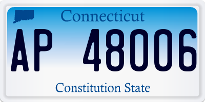 CT license plate AP48006