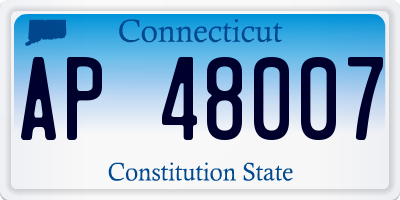 CT license plate AP48007