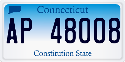 CT license plate AP48008