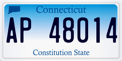 CT license plate AP48014
