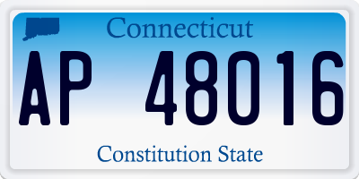 CT license plate AP48016
