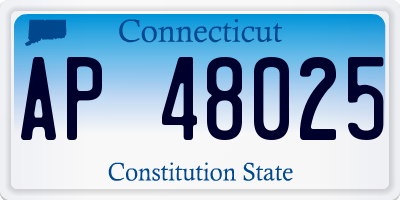 CT license plate AP48025