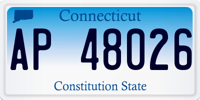 CT license plate AP48026