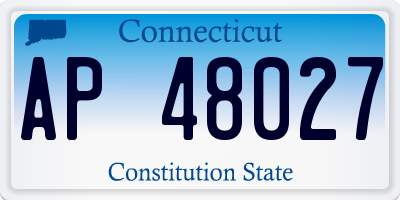 CT license plate AP48027