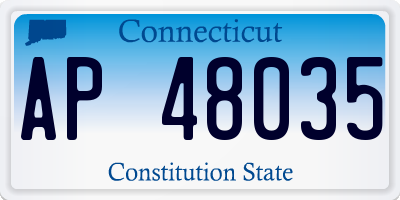 CT license plate AP48035