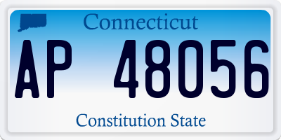 CT license plate AP48056