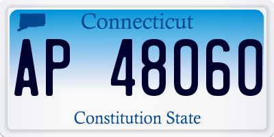 CT license plate AP48060