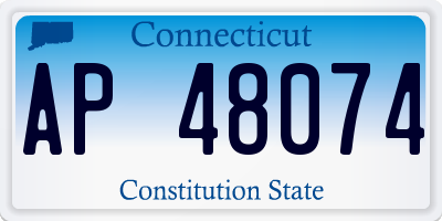 CT license plate AP48074