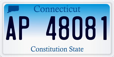 CT license plate AP48081
