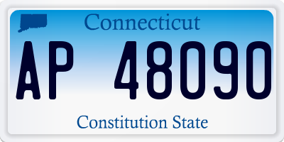 CT license plate AP48090