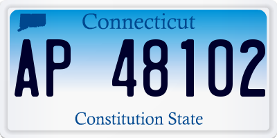 CT license plate AP48102