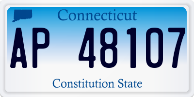 CT license plate AP48107