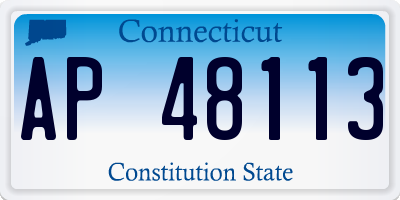 CT license plate AP48113