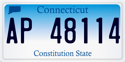 CT license plate AP48114