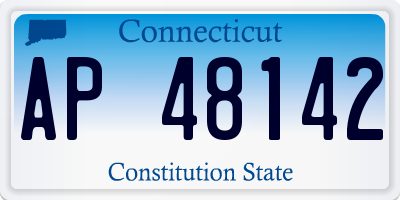 CT license plate AP48142