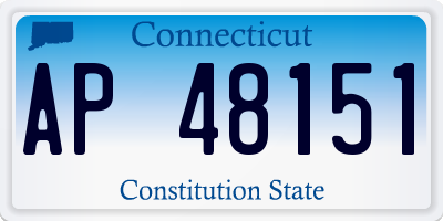 CT license plate AP48151