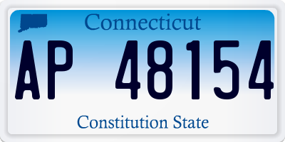 CT license plate AP48154