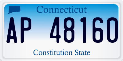 CT license plate AP48160