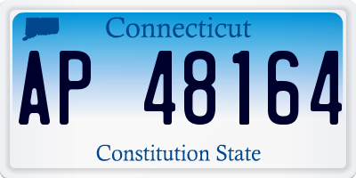 CT license plate AP48164
