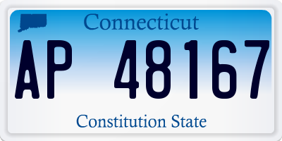 CT license plate AP48167