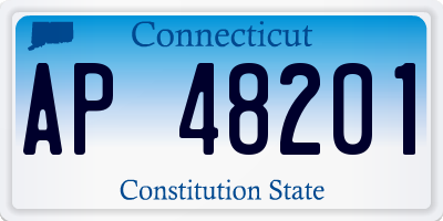 CT license plate AP48201