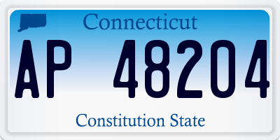 CT license plate AP48204