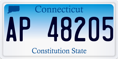 CT license plate AP48205