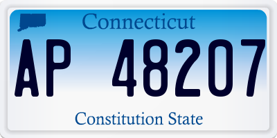 CT license plate AP48207