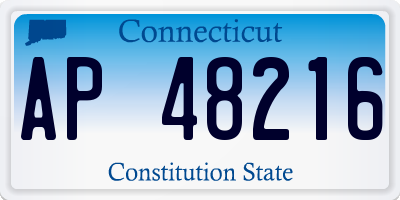 CT license plate AP48216