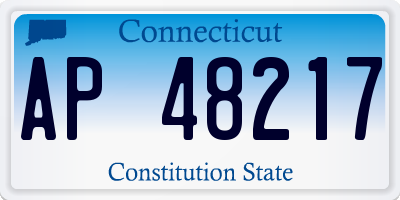 CT license plate AP48217