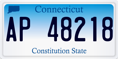 CT license plate AP48218