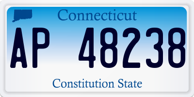 CT license plate AP48238