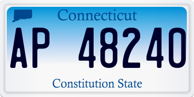 CT license plate AP48240