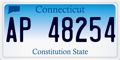 CT license plate AP48254