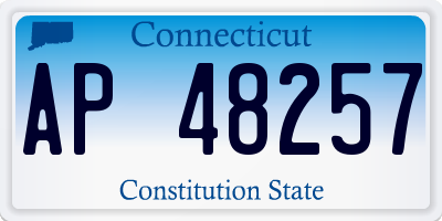 CT license plate AP48257