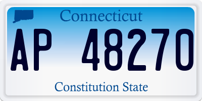 CT license plate AP48270