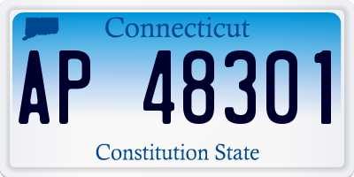 CT license plate AP48301