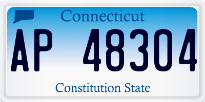 CT license plate AP48304