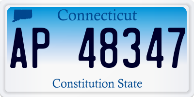 CT license plate AP48347