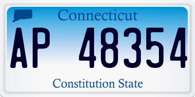 CT license plate AP48354