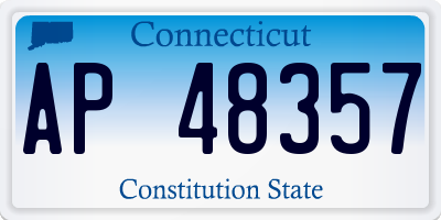 CT license plate AP48357
