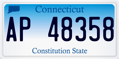 CT license plate AP48358