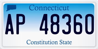 CT license plate AP48360