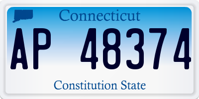 CT license plate AP48374