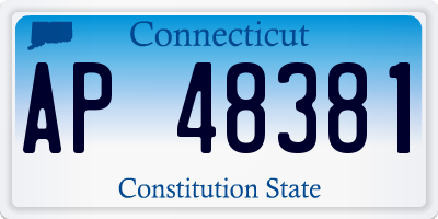 CT license plate AP48381