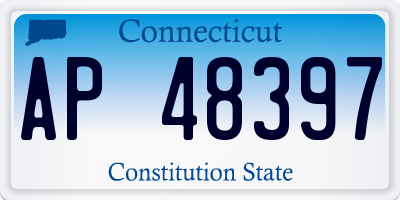CT license plate AP48397