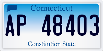 CT license plate AP48403