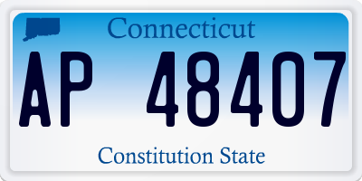 CT license plate AP48407