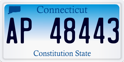 CT license plate AP48443