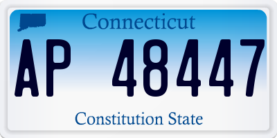 CT license plate AP48447